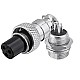 GX16 3-Pin Circular Aviation Socket Plug Male and Female Panel Connector GX16 3-Pin Circular Aviation Socket Plug Male and Female Panel Connector