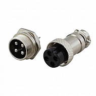 GX16 4-Pin Circular Aviation Socket Plug Male and Female Panel Connector