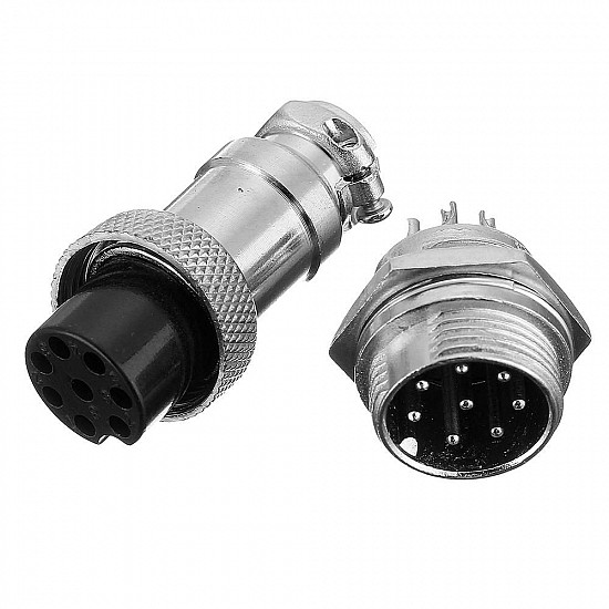 GX16 8-Pin Circular Aviation Socket Plug Male and Female Panel Connector