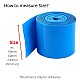 92mm 1-Meter PVC Heat Shrink Sleeve Blue for Lithium Cell Pack