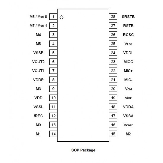 APR33A3 IC - 11 Minutes Voice Recorder & Playback IC - ICs - Integrated Circuits & Chips - Core Electronics