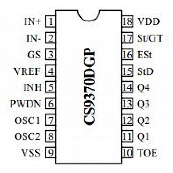 CS9370DGP DTMF decoder chip dual-tone multi-frequency - ICs - Integrated Circuits & Chips - Core Electronics