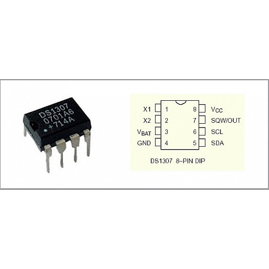DS1307 PDIP-8 Real Time Calendar and Clock - ICs - Integrated Circuits & Chips - Core Electronics