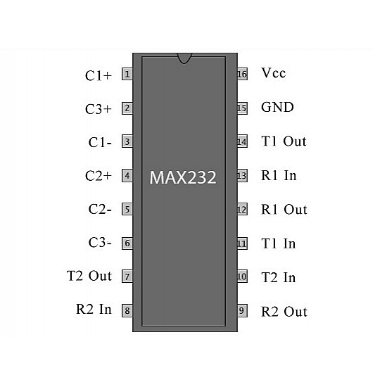 MAX232 - Dual Driver/Receiver IC - ICs - Integrated Circuits & Chips - Core Electronics