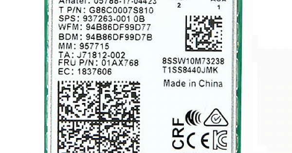 Intel Wireless-AC 9560NGW 1.73Gbps M.2 WiFi Module