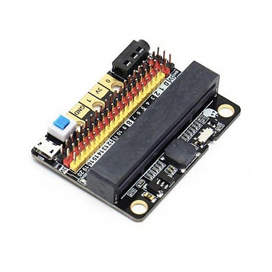 Carte D'Extension Micro:Bit IOBIT V2.0 Avec Buzzer - Shield Breakout Pour Programmation Python/Graphique Enfants - Alimentation 5V 1A - 5