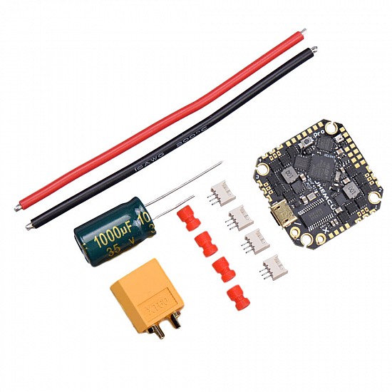 JHEMCU GHF411AIO Pro F4 OSD Flight Controller Built-in 25A BLHELI_S 2-6S 4in1 Brushless ESC