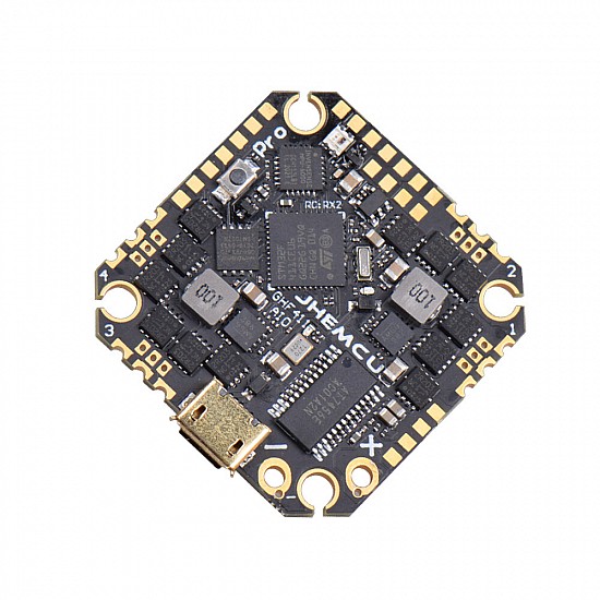 JHEMCU GHF411AIO Pro F4 OSD Flight Controller Built-in 25A BLHELI_S 2-6S 4in1 Brushless ESC