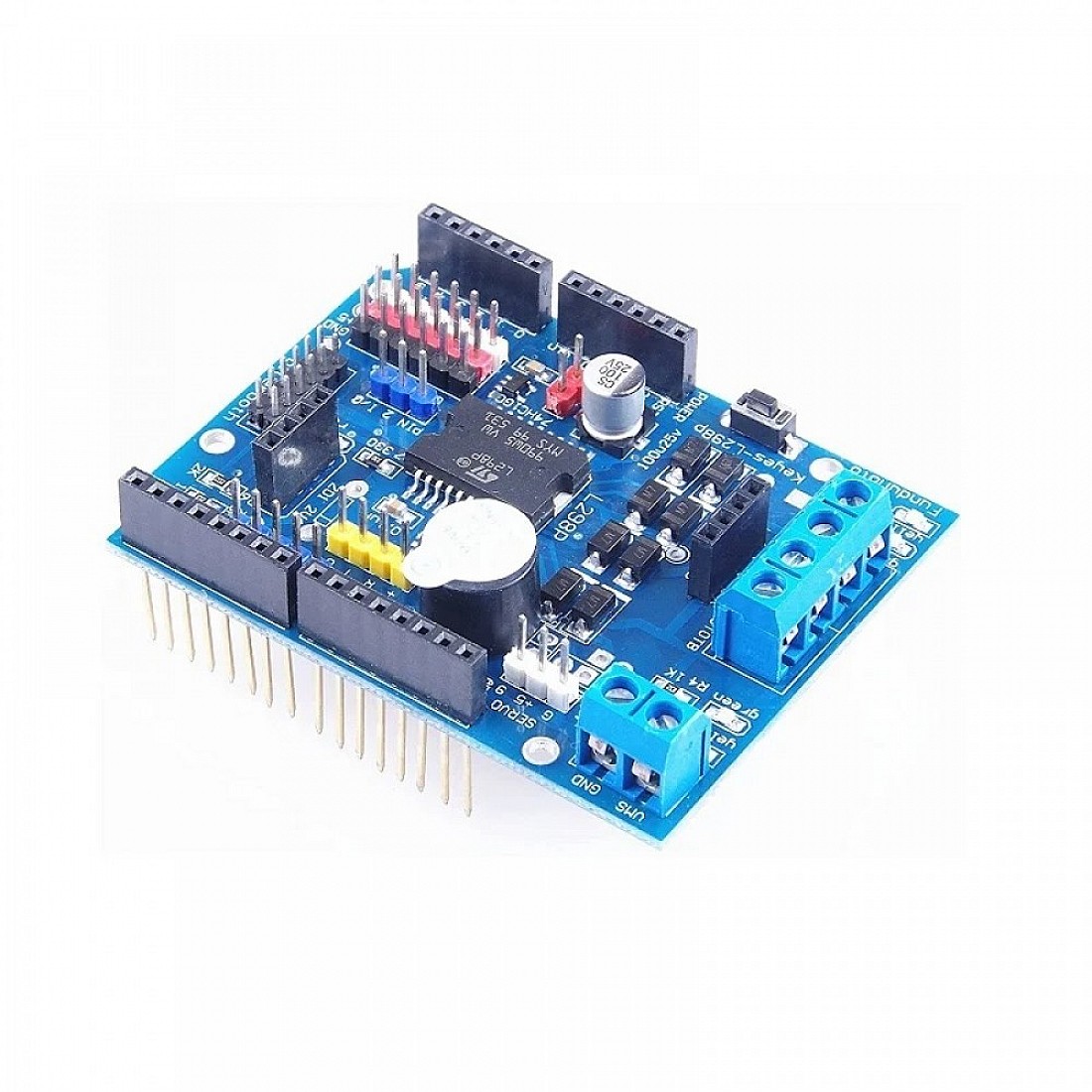 Motor Driver Shield Red Color L298P Motor Driver Shield