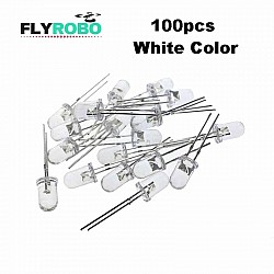 100pcs White Transparent LED Light  Diode 5mm (Light Emitting Diod)