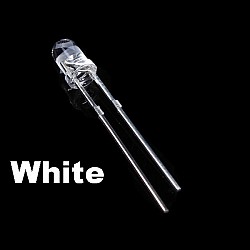 1pcs White Transparent LED Light  Diode 5mm (Light Emitting Diod)