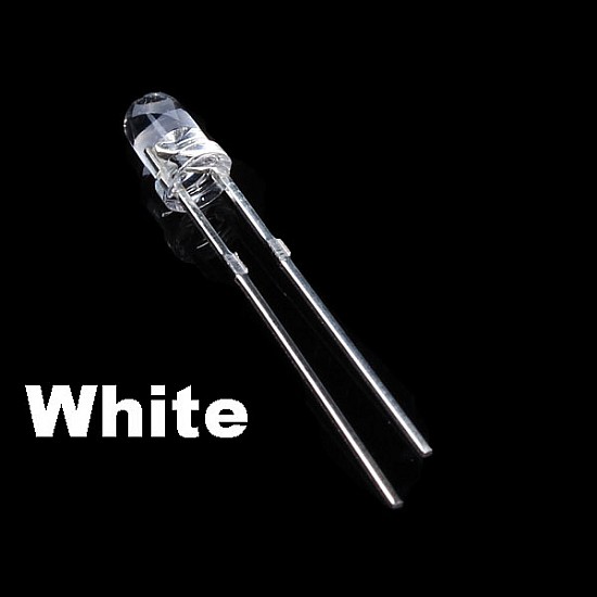 1pcs White Transparent LED Light  Diode 5mm (Light Emitting Diod) - Other -