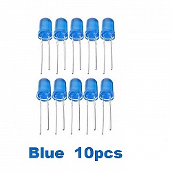 Blue LED 5mm Pack Of 10 (Light Emitting Diod)