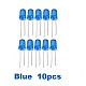 Blue LED 5mm Pack Of 10 (Light Emitting Diod) - Other -