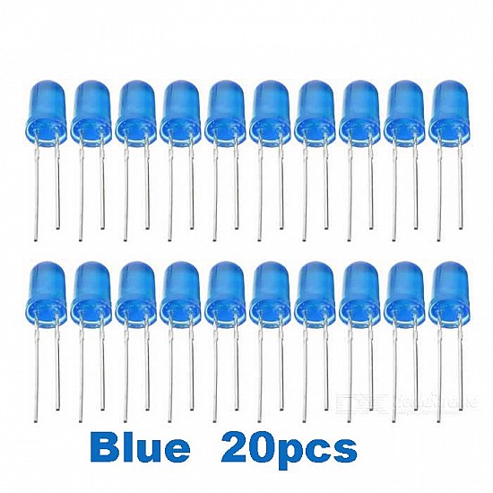 Blue LED 5mm Pack Of 20 (Light Emitting Diod) - Other -