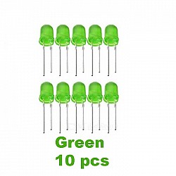 Green LED 5mm Pack Of 10  (Light Emitting Diod)