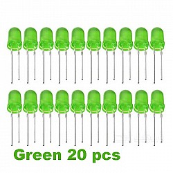 Green LED 5mm Pack Of 20  (Light Emitting Diod)