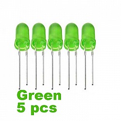 Green LED 5mm Pack Of 5  (Light Emitting Diod)