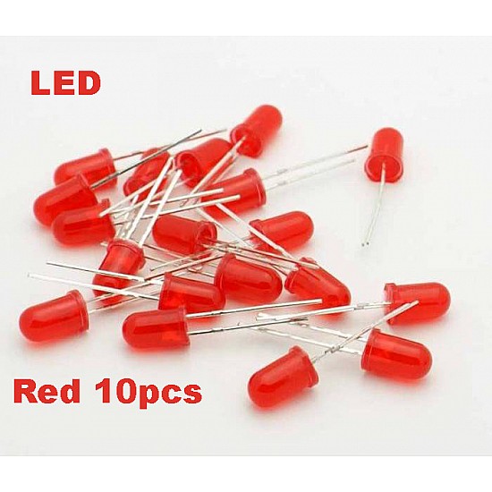 Red LED 5mm Pack Of 10  (Light Emitting Diod) - Other -