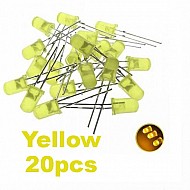 Yellow LED 5mm Pack Of 20  (Light Emitting Diod)