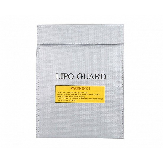 Lipo Battery Safe Guard Bag - 22x18cm Silver