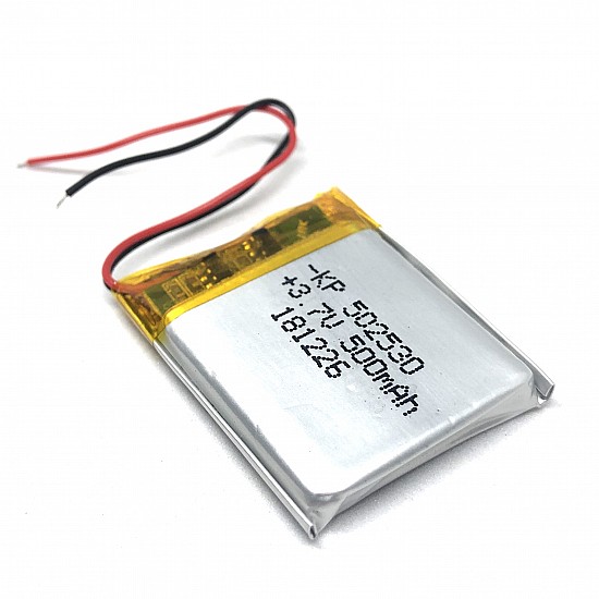 3.7v 500mAh Lipo Rechargeable Battery (Lithium Polymer) - Battery - Arduino