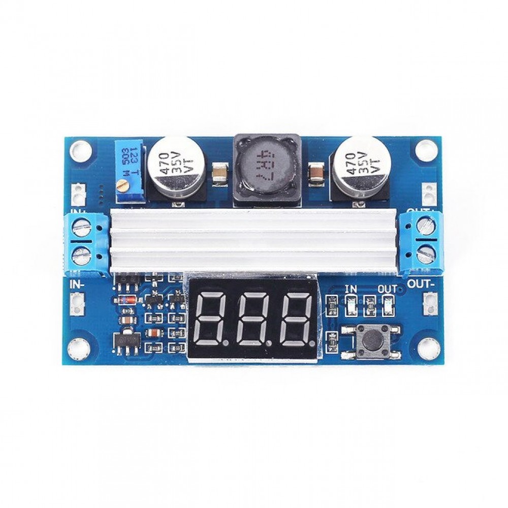 Modulo Boost DC-DC LTC1871, Alimentatore 3.5V-30V 100W, Con Voltmetro LED, Colore Blu