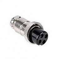 M12/GX12 4 Pin Female Aviation Plug Connector