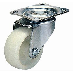 Metal Plastic Castor wheels-White