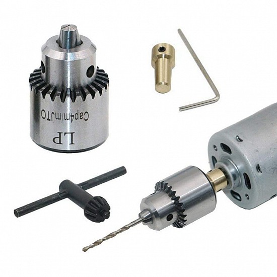 Mini Electric Drill Chuck 0.3-4mm JTO Taper Mounted Lathe PCB Drill Press for Motor Shaft Connecting Rod