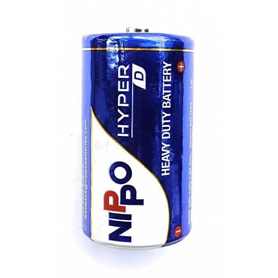 Nippo Hyper R20P (UM-1UH) 1.5V Zinc-Carbon Battery Heavy Duty Battery - D Size (Big Battery