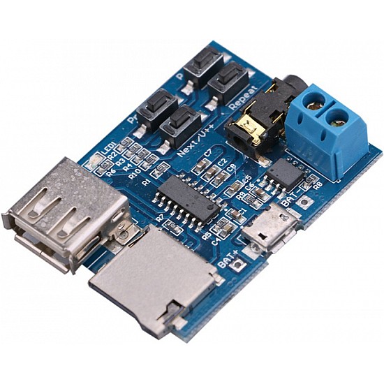 Non-Destructive MP3 Decoding Board with Self-Powered TF Card U Disk Decoded Player Module