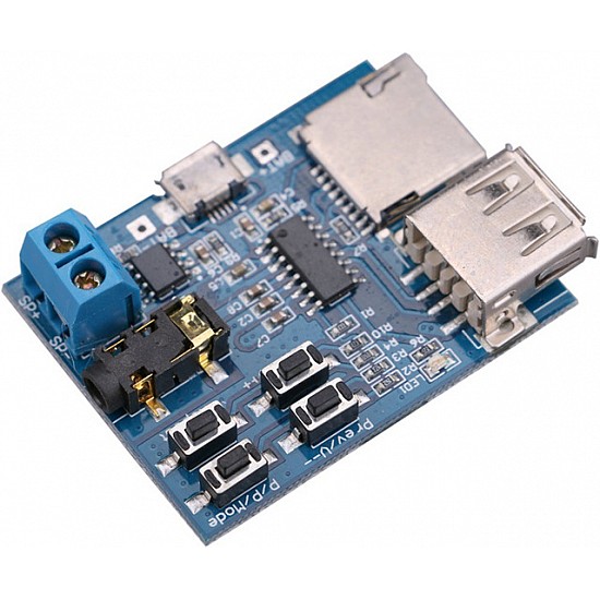 Non-Destructive MP3 Decoding Board with Self-Powered TF Card U Disk Decoded Player Module