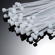 100 mm X 2.5 mm Nylon Flexible White 100pcs Straps Cable Tie