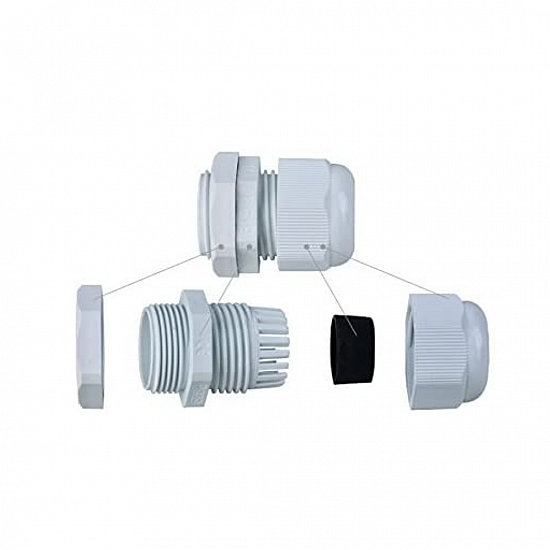 PG21 Waterproof IP68 Nylon Plastic Cable Gland Connector