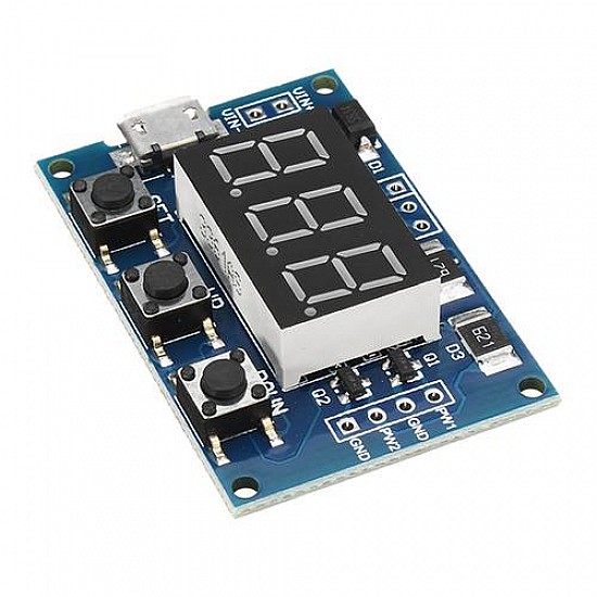 PWM Pulse Frequency and Duty Cycle Adjustable 2 Channel Signal Generator Module for Square and Rectangular Wave