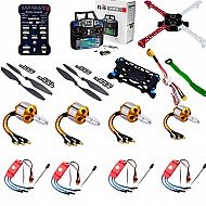 Quadcopter Drone Combo with Pixhawk Kit for beginner (Motor + ESC + Propeller + Flight Controller + Frame + TX-RX Flysky FSi6+ Power module + Belt) | FlyRobo