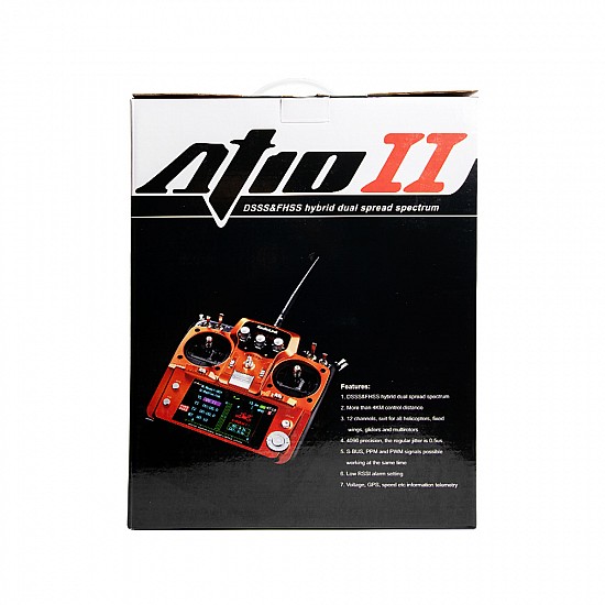 Radiolink AT10II transmitter with R12DS 12 Channels Receiver for racing drone, fixed wing, helicopter, glider, cars and boats