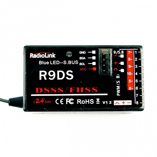 Radiolink AT9S Pro remote with R9DS 9/10 Channels Receiver