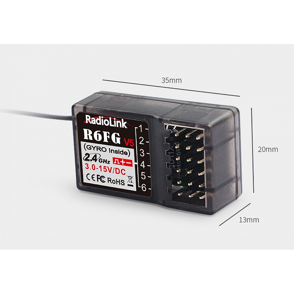 Radiolink RC4GS V3 remote with R6FG 6 Channels Receiver with built in Gyro
