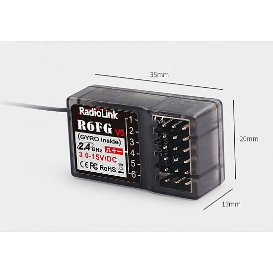 Radiolink RC4GS V3 remote with R6FG  6 Channels Receiver with built in Gyro