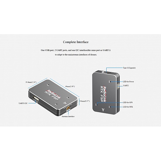 Radiolink RTK F9P(RTK Receiver)-Rover Kit