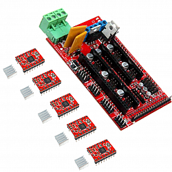 RAMPS 1.4 3D Printer Controller with 5Pcs A4988 Driver with Heat Sink Kit