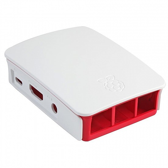 Raspberry Pi 3/3B+ Plastic Case (Red and White) - Raspberry Pi Accessories - Raspberry Pi