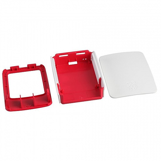 Raspberry Pi 3/3B+ Plastic Case (Red and White) - Raspberry Pi Accessories - Raspberry Pi
