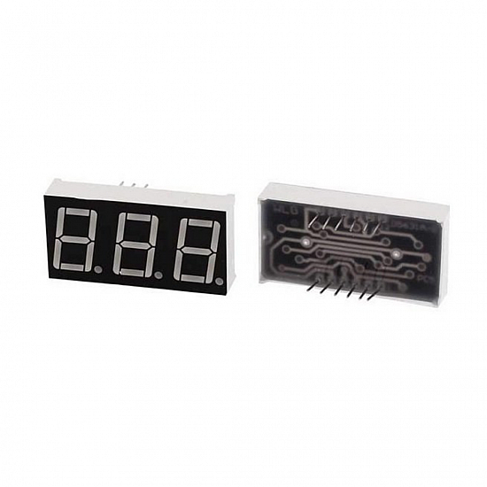 Red 0.56inch 3 Digit 7 Segment LED Display Digital Tube - Common Cathode Red 0.56inch 3 Digit 7 Segment LED Display Digital Tube - Common Cathode