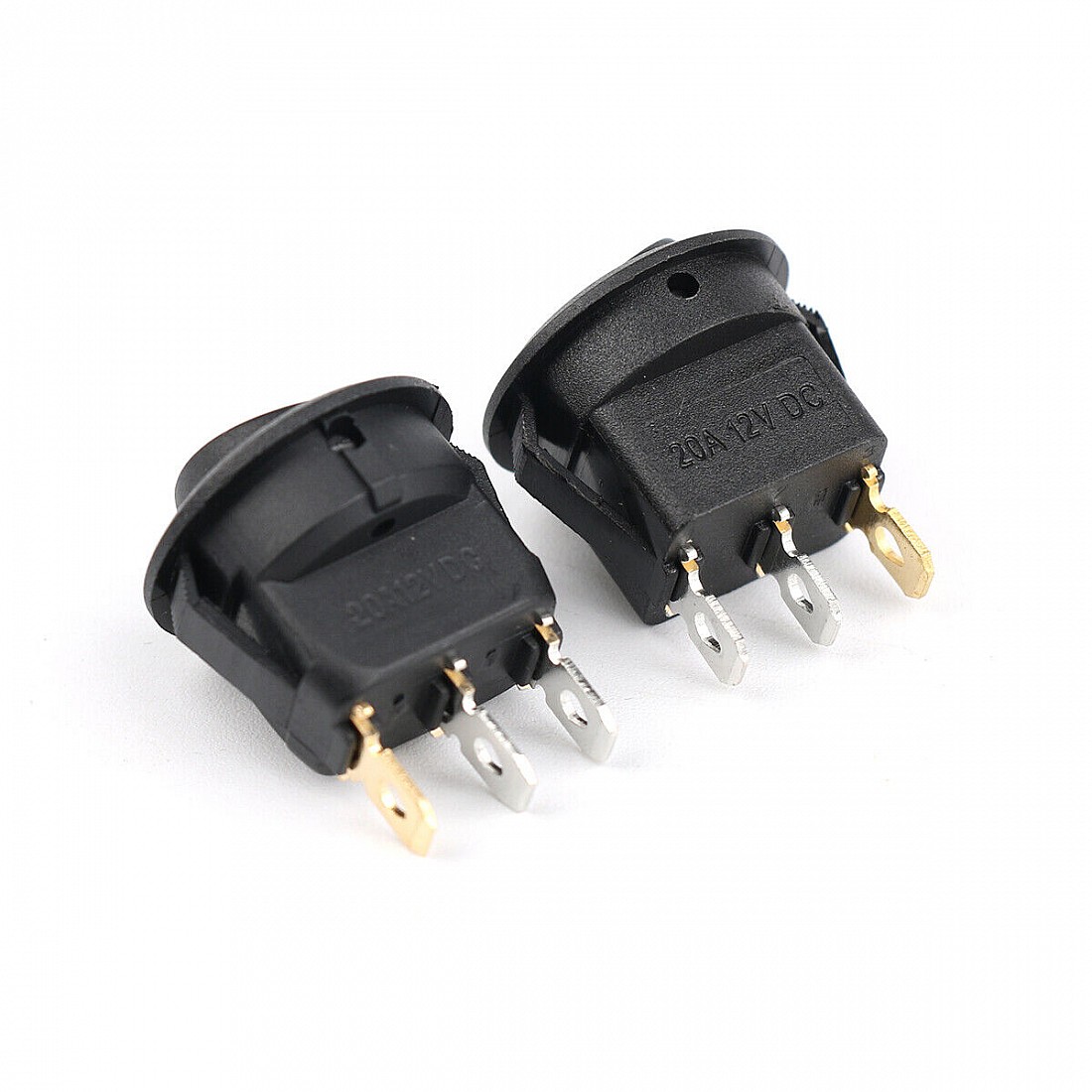 Round ON/OFF Rocker Push Button Switch 3 Pins