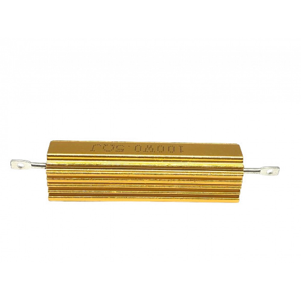 100W 0.5 Ohm Wirewound Resistor – Aluminum Shell, Golden Case (0.5R, 100W Watt)