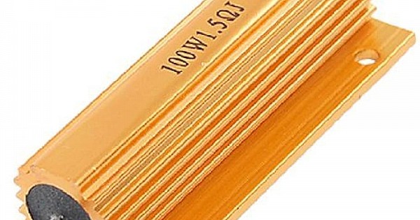thumbnail image 2 of 100W 1 Ohm Aluminum Shell Wirewound Resistor - Golden, 1R High Power For Electronics Projects 2 of 6