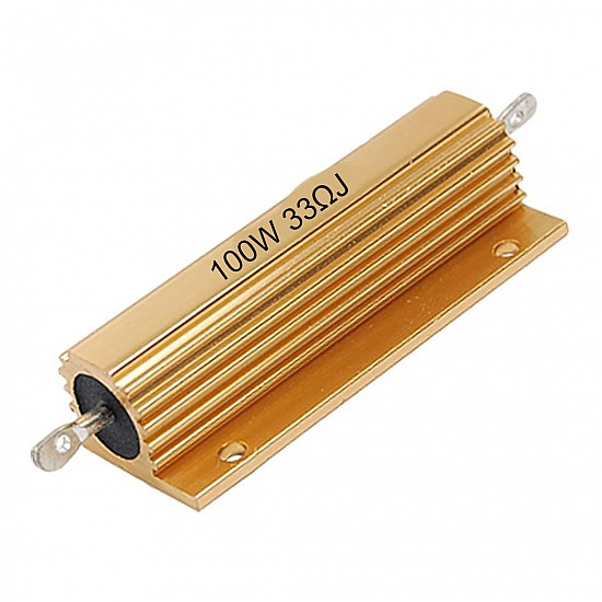 thumbnail image 2 of 2.0 Ohm 100W Aluminum Shell Wirewound Resistor - Golden Chassis Mount (2R 100W) 2 of 3